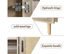 ModernLuxe Schoenenkast-Schoenenkast - Met Bankje En Vakken - Licht Naturel