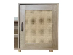 ModernLuxe Schoenenkast-Schoenenkast - Met Bankje En Vakken - Licht Naturel