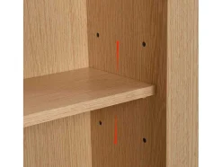 ModernLuxe Schoenenkast-Schoenenkast In Hout En Rotan - 3 Klepdeuren En 1 Lade - Verstelbare Plank - Naturel
