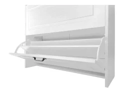 ModernLuxe Schoenenkast-Schoenenkast In Spaanplaat - 3 Klepdeuren En 2 Laden - Wit