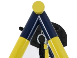 Vente-unique Spel Voor Buiten-Schommel Met Glijbaan Voor Kinderen - Metalen Frame - Buitenspeeltuin Voor Kinderen Van 3 Tot 8 Jaar - Geel