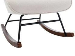 Vente-unique Fauteuil Stof-Schommelstoel Van Beige Gechineerde Stof Elmina Ii