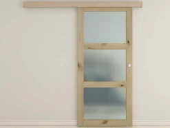 Vente-unique Schuifdeur-Schuifdeur Acosta Met 3 Ramen - H205Xb93 Cm - Mdf