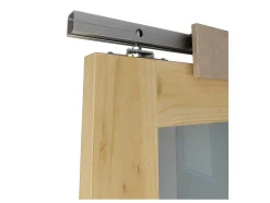Vente-unique Schuifdeur-Schuifdeur Acosta Met 3 Ramen - H205Xb83Cm - Natuurlijk Mdf