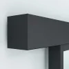 Vente-unique Schuifdeur-Schuifdeur In Gehard Glas - Mat Zwart - H205Cm X B73Cm - Artisto