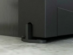 Vente-unique Schuifdeur-Schuifdeur In Gehard Glas - Mat Zwart - H205Cm X B73Cm - Artisto