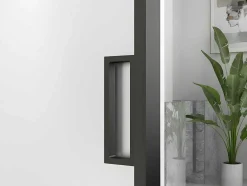 Vente-unique Schuifdeur-Schuifdeur In Mat Gehard Glas - H205Cm X B73Cm - Linci
