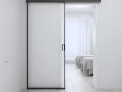 Vente-unique Schuifdeur-Schuifdeur In Mat Gehard Glas - H205Cm X B73Cm - Linci
