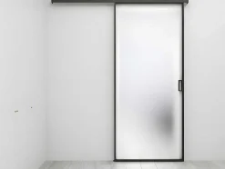 Vente-unique Schuifdeur-Schuifdeur In Mat Gehard Glas - H205Cm X B73Cm - Linci