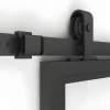 Vente-unique Schuifdeur-Schuifdeur Sinca - H205 X B83 Cm - Gehard Glas En Aluminium