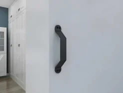 Vente-unique Schuifdeur-Schuifdeur Varin - H205Cm X L83Cm - Mdf + Wit Pvc