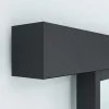 Vente-unique Schuifdeur-Schuifdeur Werkplaatsstijl - Zwart En Mat Gehard Glas - H205 X B73 Cm - Artisto
