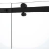 Shower & Design Douchewand-Schuifdouchedeur Met Wieltjes Mat Zwart Industriele Stijl - 120 X 195 Cm - Anakao