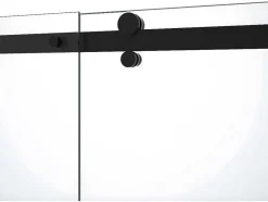 Shower & Design Douchewand-Schuifdouchedeur Met Wieltjes Mat Zwart Industriele Stijl - 120 X 195 Cm - Anakao