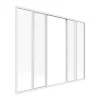 Vente-unique Glazen Binnenraam-Schuifraam Van Gepoedercoat Wit Aluminium 180 X 130 Cm - Ravena