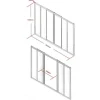 Vente-unique Glazen Binnenraam-Schuifraam Van Gepoedercoat Zwart Aluminium 180 X 105 Cm - Ravena