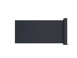 EXPERTLAND Afscherming En Omheining-Schuttingverlenging Te Plaatsen H78 X B189 Cm + 1 Paal Antraciet - Otavio