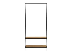 Vente-unique Kleine Opberger En Slaapkameraccessoire-Sea Kledingrek 2 Planken Zwart, Natuur.