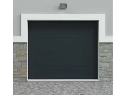 Somfy Garagedeur-Sectionale Garagedeur Antraciet Met Groefeffect En Motor - Noria