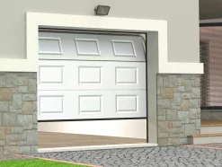 Vente-unique Garagedeur-Sectionale Garagedeur Caopas Wit - Gemotoriseerd