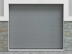 Somfy Garagedeur-Sectionale Garagedeur Grijs Gegroefd Effect Met Motor - Noria