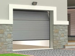Somfy Garagedeur-Sectionale Garagedeur Grijs Gegroefd Effect Met Motor - Noria