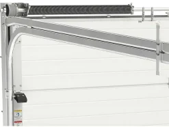 Vente-unique Garagedeur-Sectionale Garagedeur Met Glad Effect En Centrale Loopdeur In Antraciet Met Motor - Lavega