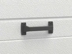 Vente-unique Garagedeur-Sectionale Garagedeur Met Glad Effect En Centrale Loopdeur In Antraciet Met Motor - Lavega