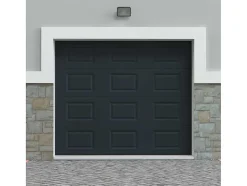 Vente-unique Garagedeur-Sectionale Garagedeur Met Antraciet Cassette En Motor - Caopas