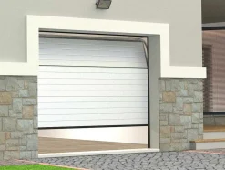 Somfy Garagedeur-Sectionale Garagedeur Met Wit Groefeffect En Motor - Noria