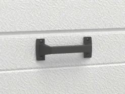Vente-unique Garagedeur-Sectionale Garagedeur Met Glad Effect En Centrale Witte Loopdeur Met Motor - Lavega
