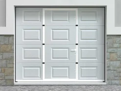 Somfy Garagedeur-Sectionale Garagedeur Met Motor Cassette Centrale Deur Wit - Caopas