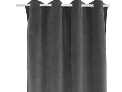OZAIA Huistextiel-Set 2 Gordijnen Luxe - Polyesterfluweel - 140X260Cm - Grijs