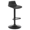 Vente-unique Barmeubel-Set "Bar": Barmeubel Meteorite + 2 Barkrukken Calas - Zwart En Grijs