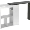Vente-unique Barmeubel-Set "Bar": Barmeubel Saturne + 2 Barkrukken Calas - Wit En Betonkleur
