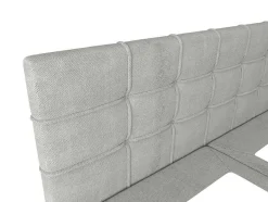 Ysmée Boxspringbed-Set Bed Met Hoofdbord Met Capitons + Bedbodem Met Opbergruimte + Matras + Dekmatras - 180 X 200 Cm - Stof - Lichtgrijs - Kida Van Ysmee