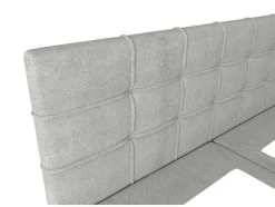 Ysmée Boxspringbed-Set Bed Met Hoofdbord Met Capitons + Bedbodem Met Opbergruimte + Matras+ Dekmatras - 160 X 200 Cm - Stof - Lichtgrijs - Kida Van Ysmee