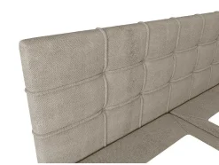 Ysmée Boxspringbed-Set Bed Met Hoofdbord Met Capitons + Bedbodem Met Opbergruimte + Matras + Dekmatra - 160 X 200 Cm - Stof - Taupegrijs - Kida Van Ysmee