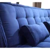 Vente-unique Scandinavisch-Set Blauwe Slaapbank Mishan En Grijs Tapijt Bunny