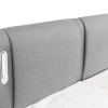 Palacio Elektrisch Relaxatiebed-Set Boxspring + Hoofdbord Met Ledlampjes + Elektrische Relaxbedbodems + Matras + Topmatras - 2 X 90 X 200 Cm - Grijze Stof - Astemi Van