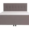 Ysmée Boxspringbed-Set Boxspring Hoofdbord + Bedbodems + Matras + Topmatras Siero Van Ysmee - 180 X 200 Cm - Stof - Grijs