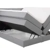 Palacio Boxspringbed-Set Boxspring Met Hoofdbord + Bedbodems Met Opbergruimte + Matras + Dekmatras - 180 X 200 Cm - Lichtgrijze Stof - Perama Van