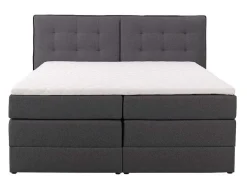Palacio Boxspringbed-Set Boxspring Met Hoofdbord + Bedbodems Met Opbergruimte + Matras + Dekmatras - 160 X 200 Cm - Antracietkleurige Stof - Perama Van