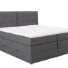 Palacio Boxspringbed-Set Boxspring Met Hoofdbord + Bedbodems Met Opbergruimte + Matras + Dekmatras - 180 X 200 Cm - Antracietkleurige Stof - Perama Van