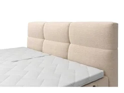 Palacio Aanbiedingen: Slaapkamer & Kantoor-Set Boxspringbed Met Hoofdbord Met Capitons + Elektrische Relaxbedbodems + Matras + Dekmatras - 2 X 80 X 200 Cm - Beige - Lodi Van