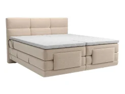 Palacio Aanbiedingen: Slaapkamer & Kantoor-Set Boxspringbed Met Hoofdbord Met Capitons + Elektrische Relaxbedbodems + Matras + Dekmatras - 2 X 80 X 200 Cm - Beige - Lodi Van