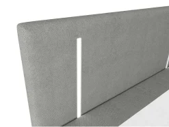 Ysmée Boxspringbed-Set Complete Boxspring Met Hoofdbord Met Ledverlichting + Bedbodem + Matras + Dekmatras - 160 X 200 Cm - Stof - Grijs - Ono Van Ysmee