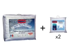 DODO Dekbed-Set Dekbed Natuurlijk 220 X 240 Cm + 2 Hoofdkussens Dons Baffin 65 X 65 Cm