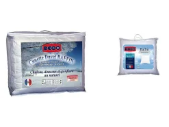 DODO Dekbed-Set Dekbed Natuurlijk 240 X 260 Cm + 2 Hoofdkussens Dons Baffin 65 X 65 Cm