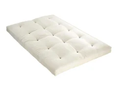 DREAMEA Set Matras En Lattenbodem-Set Lattenbodem + Futon 140 X 190 Cm - 100% Katoen - Shiva Van - Beige
